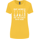 Buy More Guitars Say the Voices Funny Womens Wider Cut T-Shirt Yellow