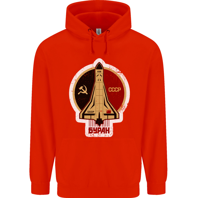 CCCP Soviet Space Program Childrens Kids Hoodie Bright Red