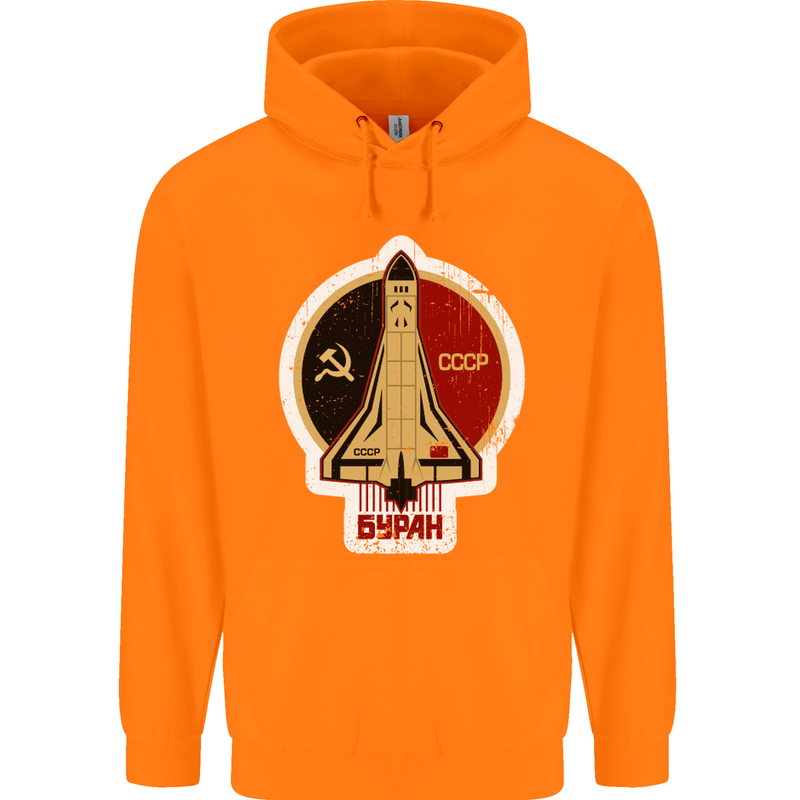CCCP Soviet Space Program Childrens Kids Hoodie Orange