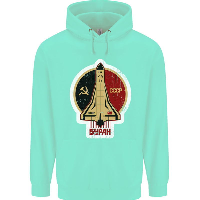 CCCP Soviet Space Program Childrens Kids Hoodie Peppermint
