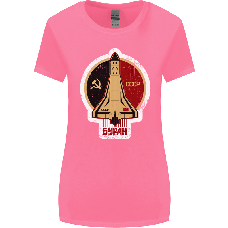 CCCP Soviet Space Program Womens Wider Cut T-Shirt Azalea