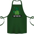 Cactus Can't Touch This Funny Gardening Cotton Apron 100% Organic Forest Green