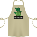 Cactus Can't Touch This Funny Gardening Cotton Apron 100% Organic Khaki