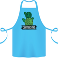 Cactus Can't Touch This Funny Gardening Cotton Apron 100% Organic Turquoise