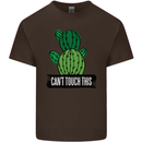 Cactus Can't Touch This Funny Gardening Kids T-Shirt Childrens Chocolate