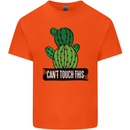 Cactus Can't Touch This Funny Gardening Kids T-Shirt Childrens Orange