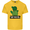 Cactus Can't Touch This Funny Gardening Kids T-Shirt Childrens Yellow