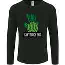 Cactus Can't Touch This Funny Gardening Mens Long Sleeve T-Shirt Black