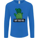 Cactus Can't Touch This Funny Gardening Mens Long Sleeve T-Shirt Royal Blue