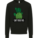 Cactus Can't Touch This Funny Gardening Mens Sweatshirt Jumper Black