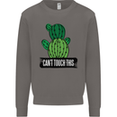 Cactus Can't Touch This Funny Gardening Mens Sweatshirt Jumper Charcoal
