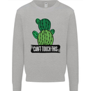 Cactus Can't Touch This Funny Gardening Mens Sweatshirt Jumper Sports Grey