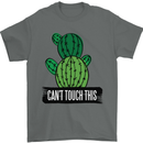 Cactus Can't Touch This Funny Gardening Mens T-Shirt Cotton Gildan Charcoal