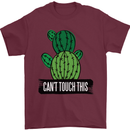 Cactus Can't Touch This Funny Gardening Mens T-Shirt Cotton Gildan Maroon