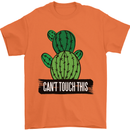 Cactus Can't Touch This Funny Gardening Mens T-Shirt Cotton Gildan Orange