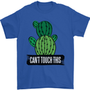 Cactus Can't Touch This Funny Gardening Mens T-Shirt Cotton Gildan Royal Blue