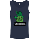 Cactus Can't Touch This Funny Gardening Mens Vest Tank Top Navy Blue