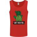 Cactus Can't Touch This Funny Gardening Mens Vest Tank Top Red