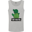 Cactus Can't Touch This Funny Gardening Mens Vest Tank Top Sports Grey