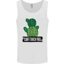 Cactus Can't Touch This Funny Gardening Mens Vest Tank Top White