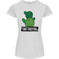 Cactus Can't Touch This Funny Gardening Womens Petite Cut T-Shirt White