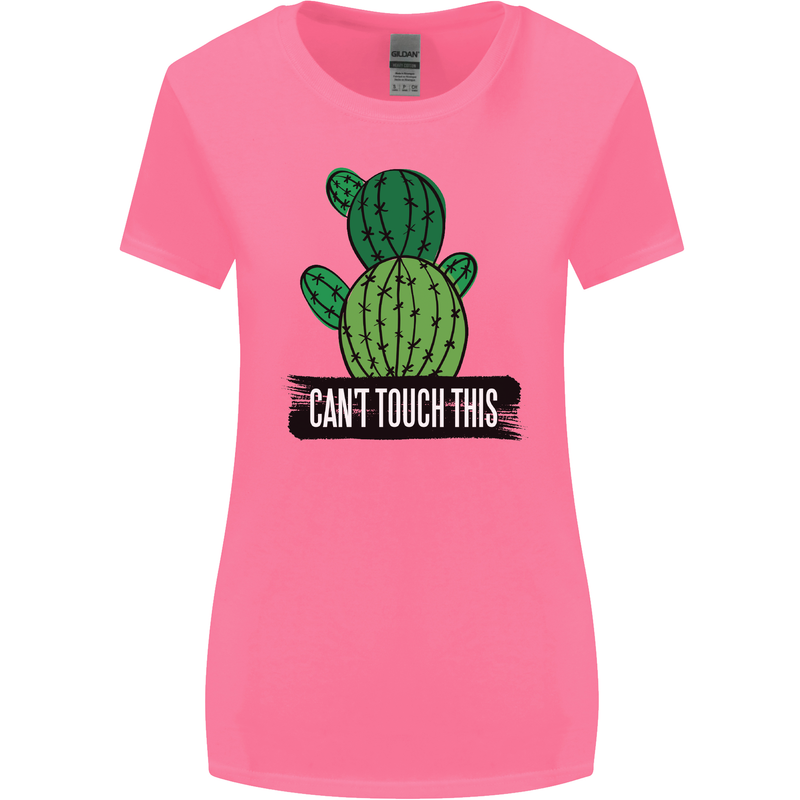 Cactus Can't Touch This Funny Gardening Womens Wider Cut T-Shirt Azalea