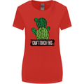 Cactus Can't Touch This Funny Gardening Womens Wider Cut T-Shirt Red