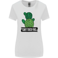 Cactus Can't Touch This Funny Gardening Womens Wider Cut T-Shirt White