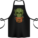 Cactus Skull Gardening Gardener Plants Cotton Apron 100% Organic Black