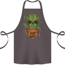 Cactus Skull Gardening Gardener Plants Cotton Apron 100% Organic Dark Grey