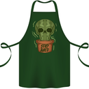 Cactus Skull Gardening Gardener Plants Cotton Apron 100% Organic Forest Green