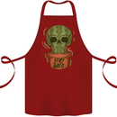 Cactus Skull Gardening Gardener Plants Cotton Apron 100% Organic Maroon