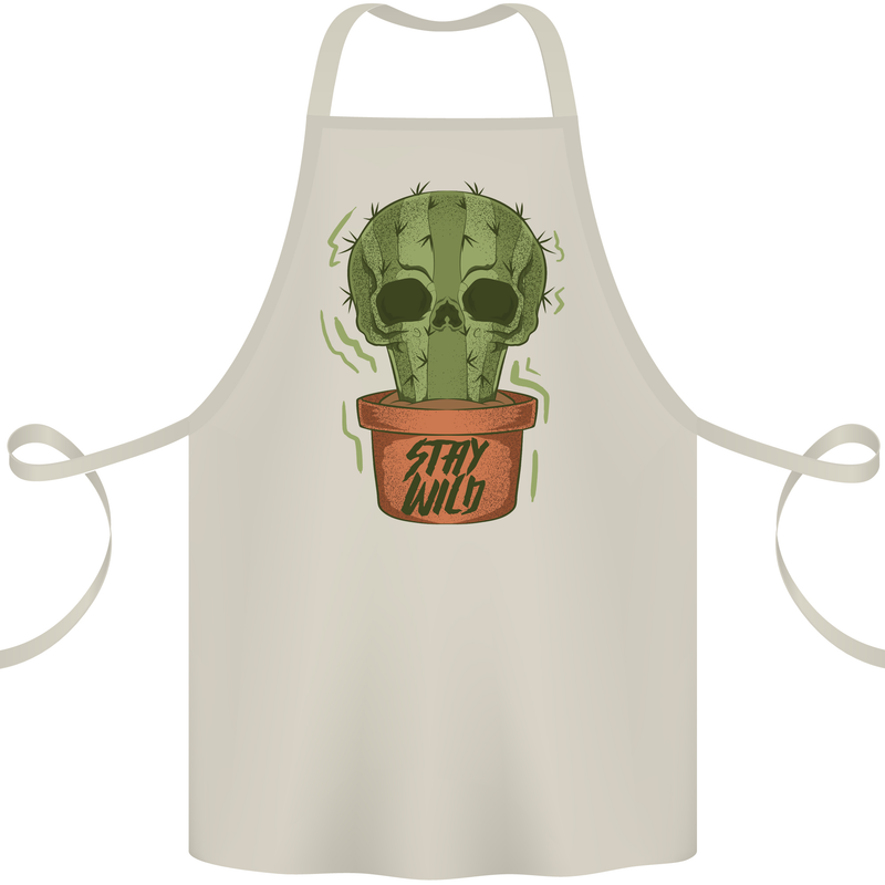Cactus Skull Gardening Gardener Plants Cotton Apron 100% Organic Natural