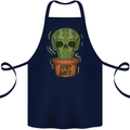 Cactus Skull Gardening Gardener Plants Cotton Apron 100% Organic Navy Blue