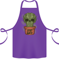 Cactus Skull Gardening Gardener Plants Cotton Apron 100% Organic Purple