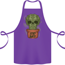 Cactus Skull Gardening Gardener Plants Cotton Apron 100% Organic Purple