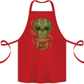 Cactus Skull Gardening Gardener Plants Cotton Apron 100% Organic Red
