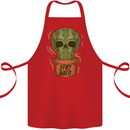 Cactus Skull Gardening Gardener Plants Cotton Apron 100% Organic Red