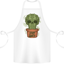Cactus Skull Gardening Gardener Plants Cotton Apron 100% Organic White