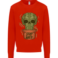 Cactus Skull Gardening Gardener Plants Kids Sweatshirt Jumper Bright Red