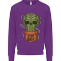 Cactus Skull Gardening Gardener Plants Kids Sweatshirt Jumper Purple