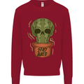 Cactus Skull Gardening Gardener Plants Kids Sweatshirt Jumper Red