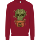 Cactus Skull Gardening Gardener Plants Kids Sweatshirt Jumper Red