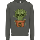 Cactus Skull Gardening Gardener Plants Kids Sweatshirt Jumper Storm Grey