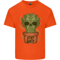 Cactus Skull Gardening Gardener Plants Kids T-Shirt Childrens Orange
