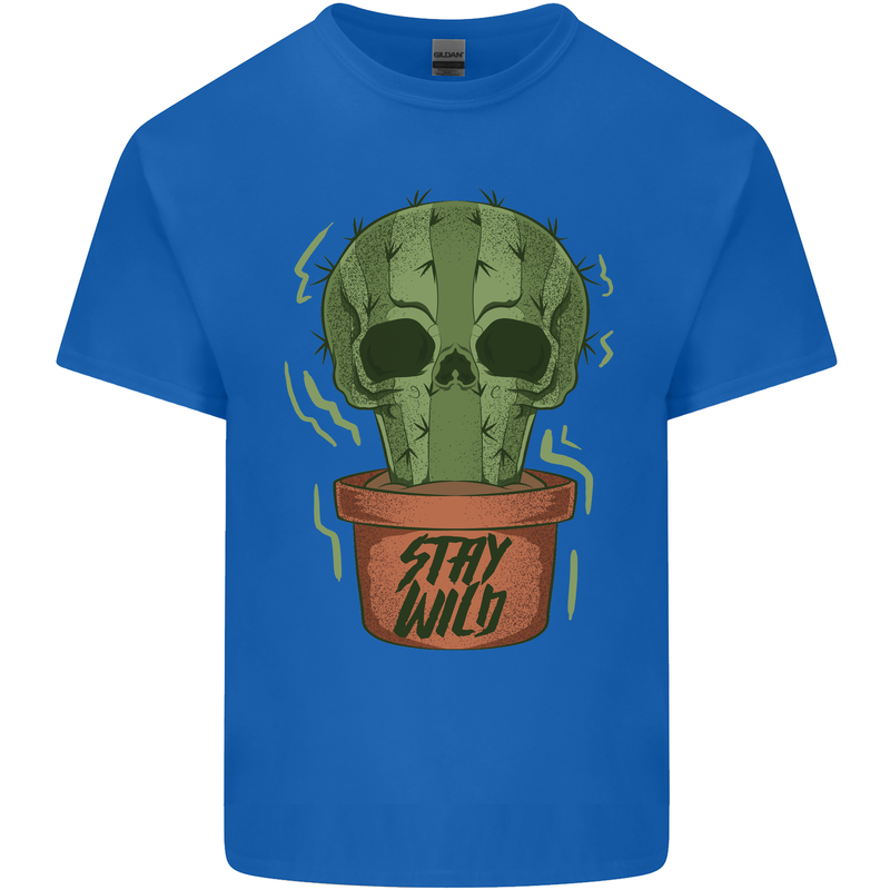Cactus Skull Gardening Gardener Plants Kids T-Shirt Childrens Royal Blue