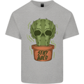 Cactus Skull Gardening Gardener Plants Kids T-Shirt Childrens Sports Grey