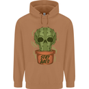 Cactus Skull Gardening Gardener Plants Mens 80% Cotton Hoodie Caramel Latte