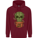 Cactus Skull Gardening Gardener Plants Mens 80% Cotton Hoodie Maroon