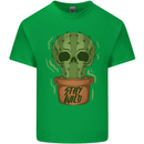 Cactus Skull Gardening Gardener Plants Mens Cotton T-Shirt Tee Top Irish Green
